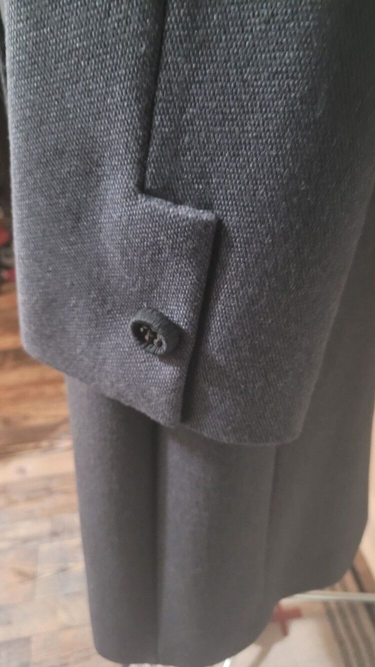 Sycamore Wool Blend Coat Women’s Size 42 Bust Mink Fur Collar Classic Vintage - Picture 4 of 10
